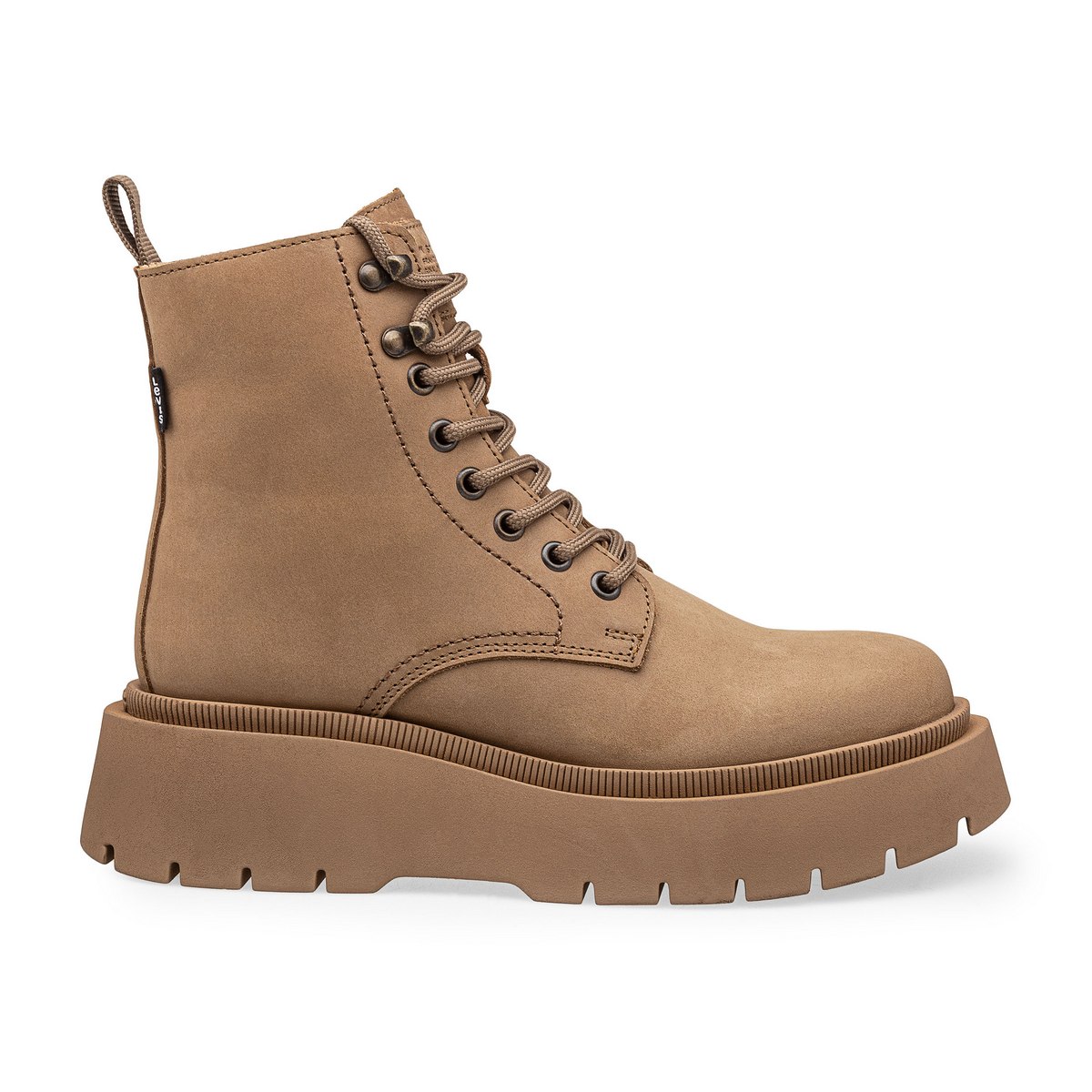 Bota Casual Urbana de Agujeta Beige Levis