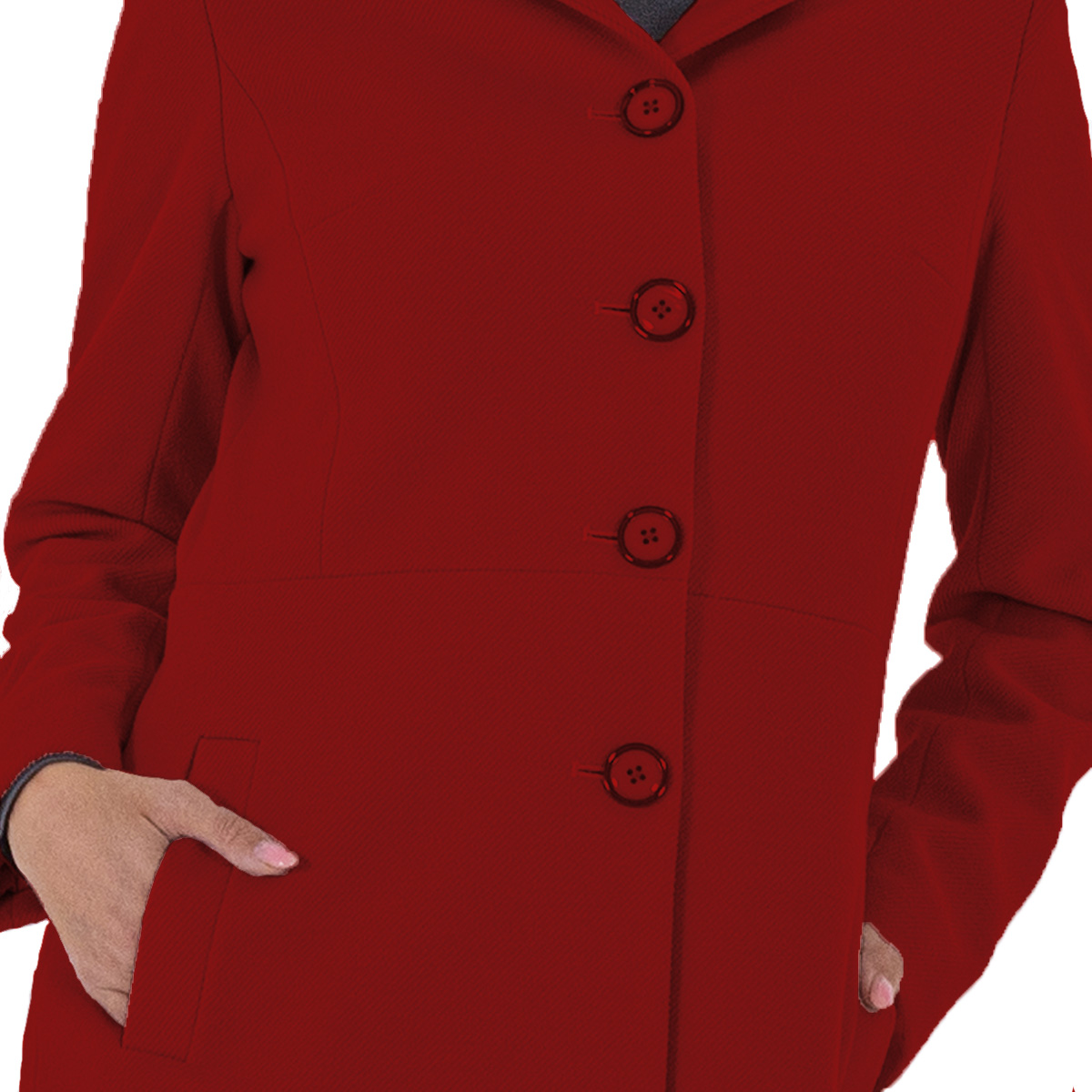 Abrigo Cuello Mao Botones al Frente Shyla