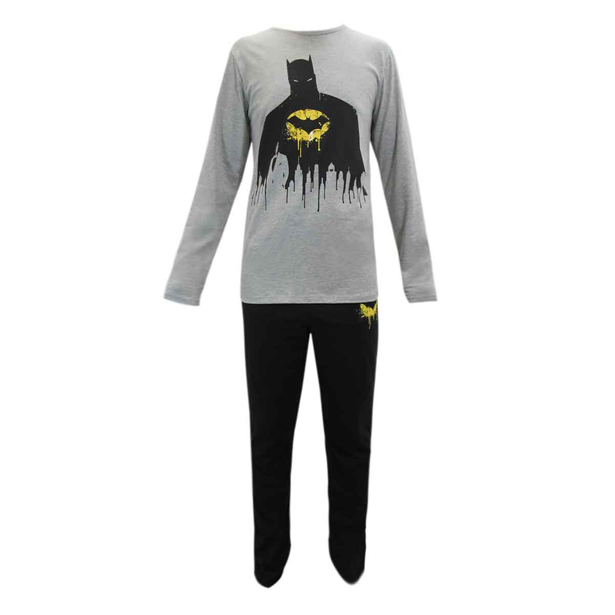 Pijama Batman Playera Manga Larga Pantalón para Hombre