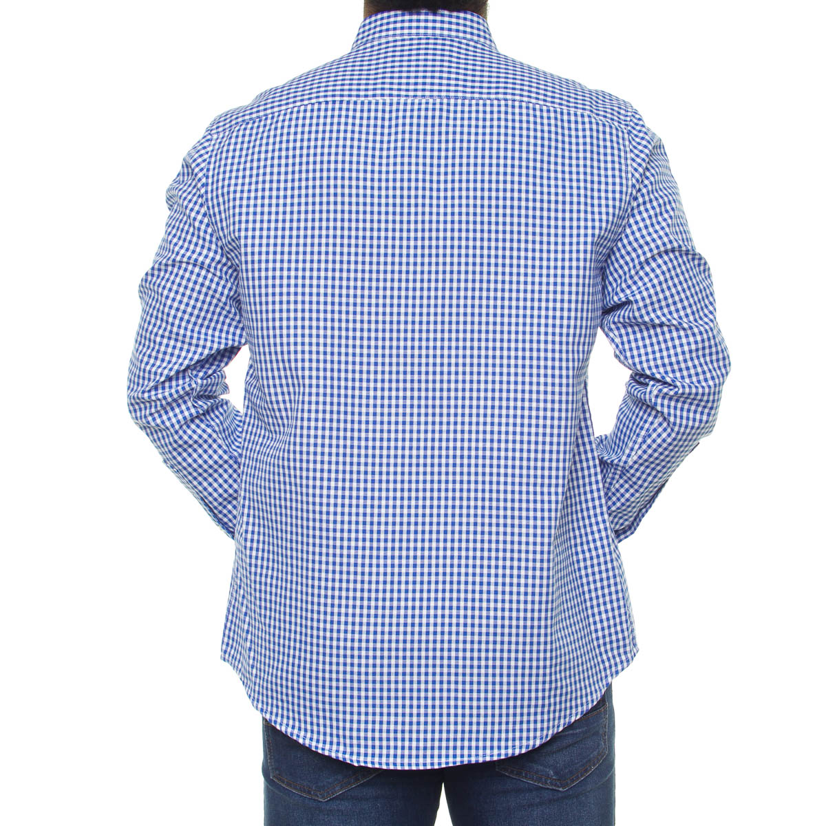 Camisa Casual Manga Larga Estampado Cuadros para Hombre Polo Club