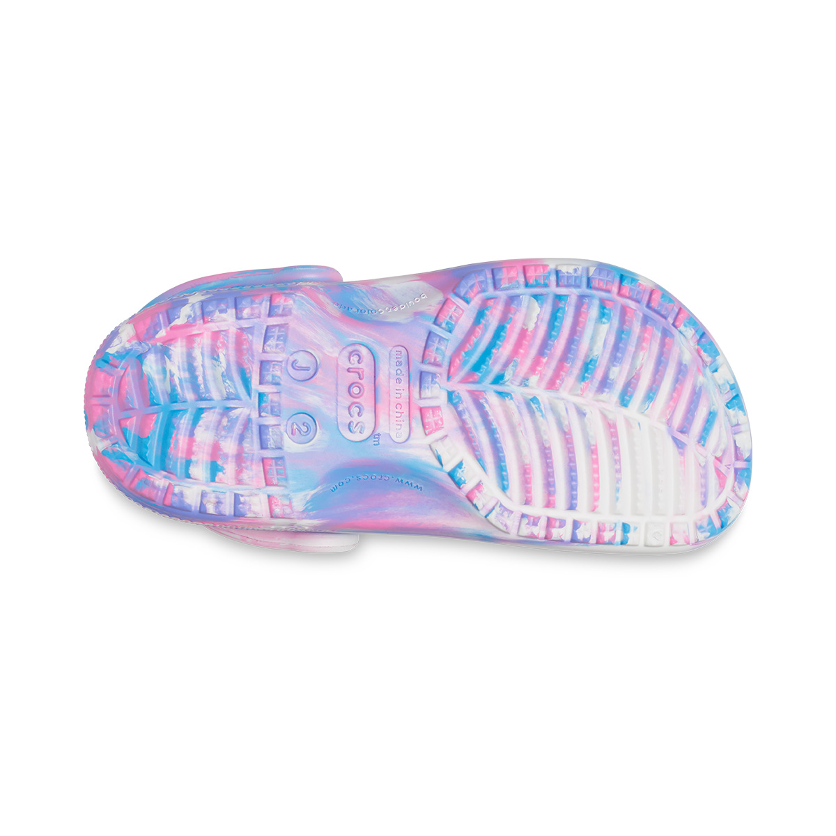 Sueco para Niña Marbled Clog 18-23 Blanco Crocs