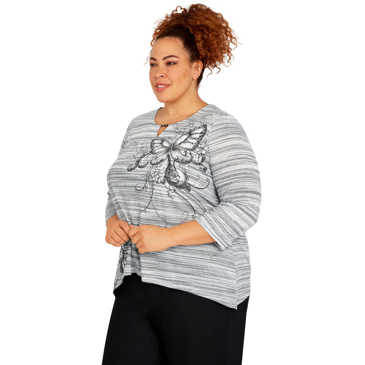 Blusa Estampada Manga 3/4  Alfred Dunner para Mujer