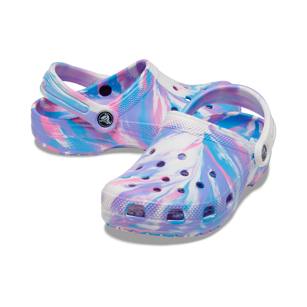 Sueco para Niña Marbled Clog 18-23 Blanco Crocs