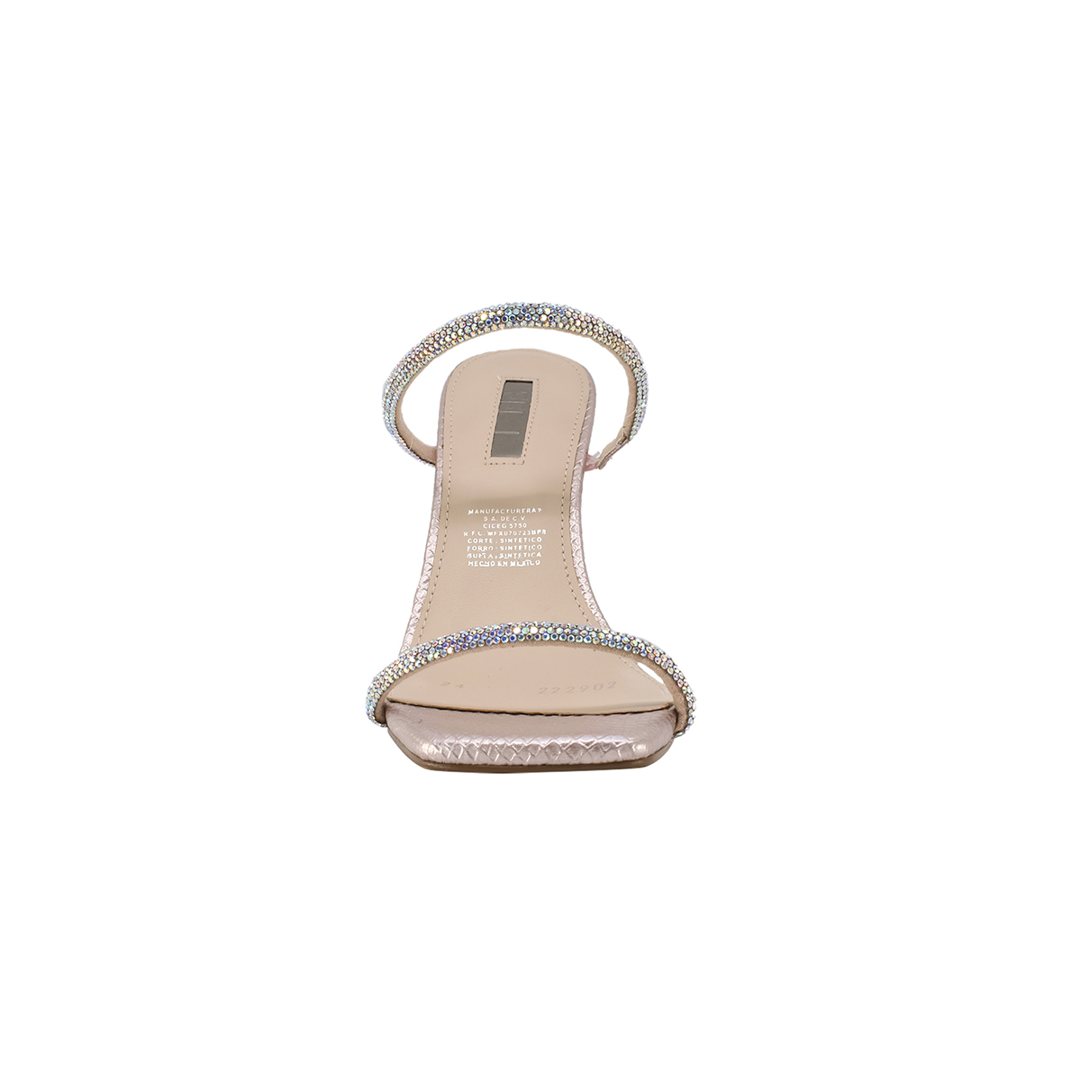 Sandalia con Brillos en Ajuste Rosa Efe