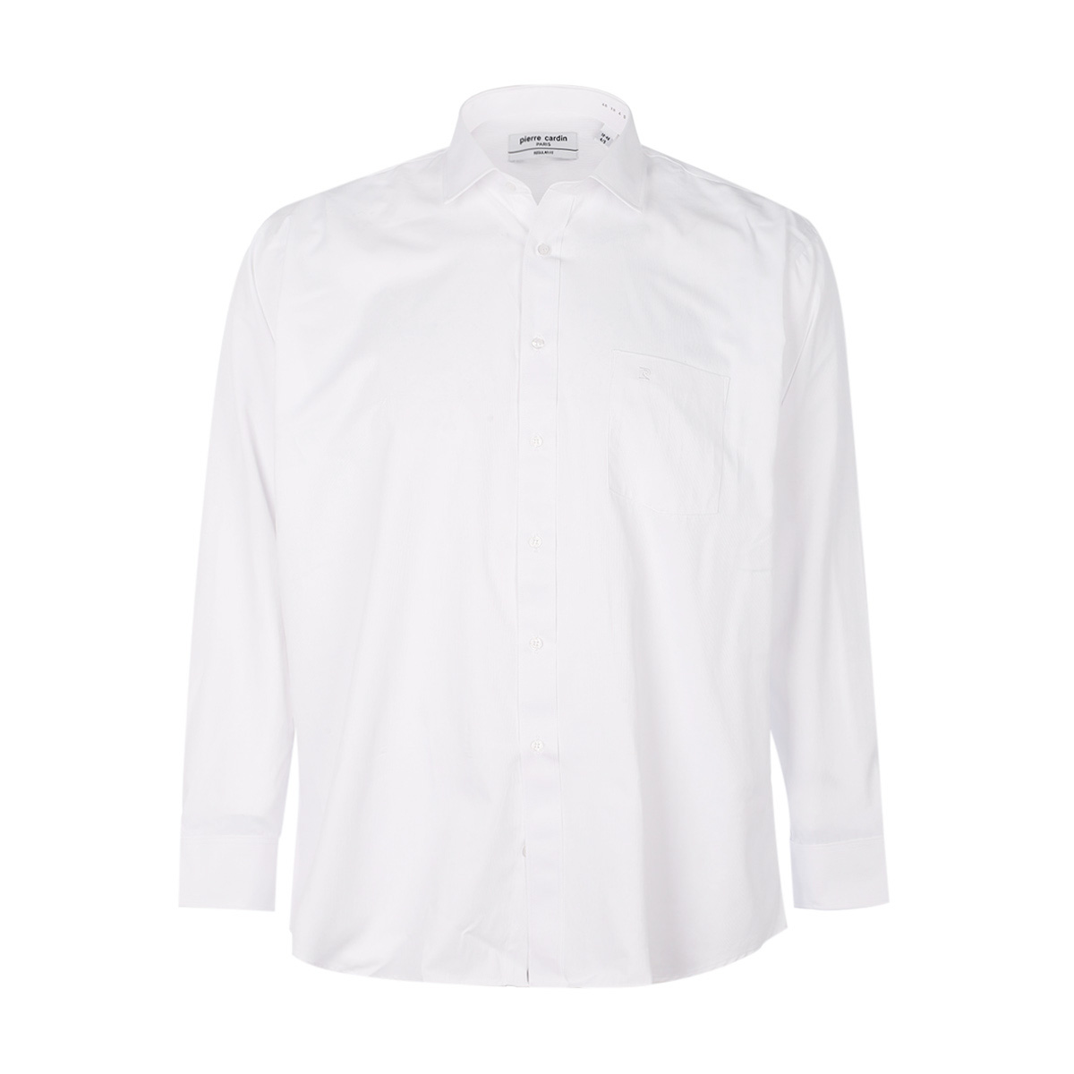 Camisa Pierre Cardin Manga Larga Blanca para Hombre Plus