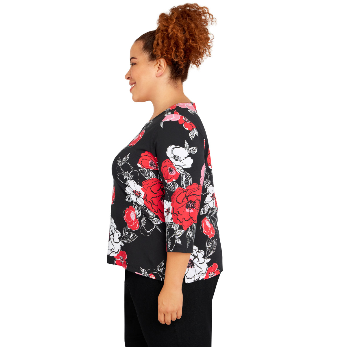 Blusa Estampada Manga 3/4  Alfred Dunner para Mujer