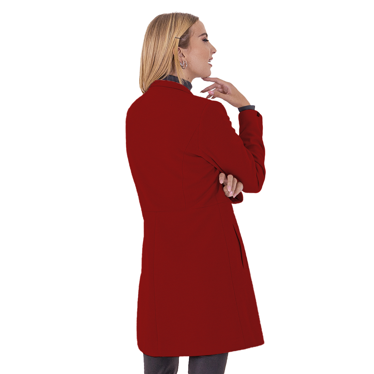 Abrigo Cuello Mao Botones al Frente Shyla