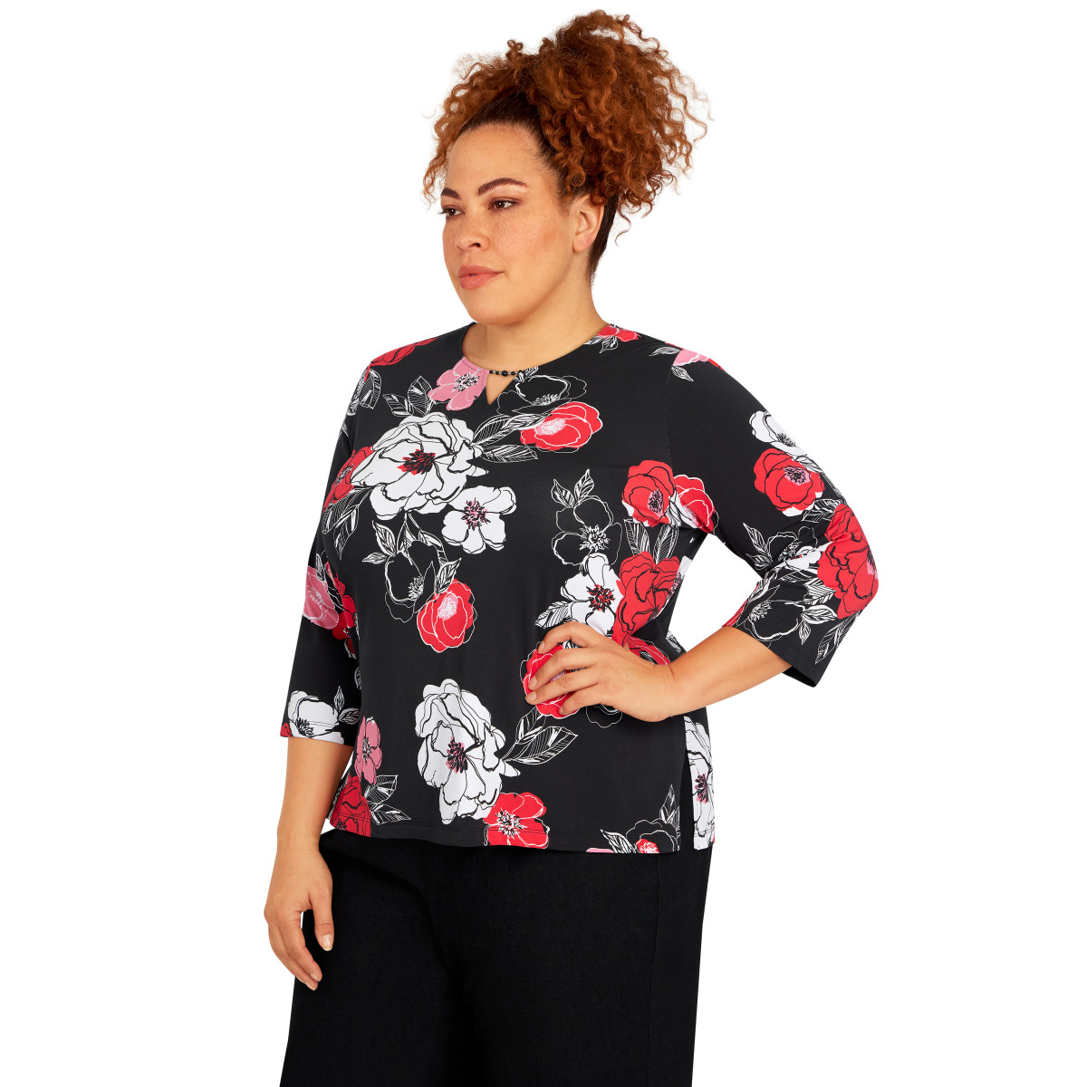 Blusa Estampada Manga 3/4  Alfred Dunner para Mujer