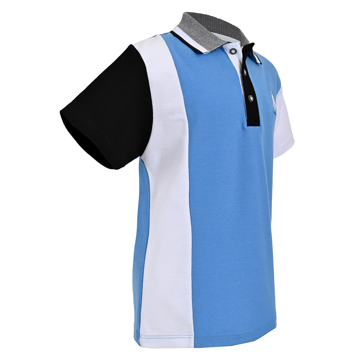Playera Manga Corta Bloque Vertical Royal Polo Club para Niño